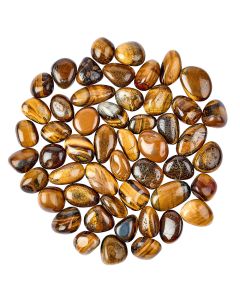 Tiger Eye Gold Large Tumblestones 25-35mm, South Africa (500g)