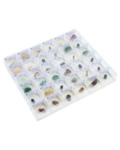 Mixed Namibian Mineral Speciman in plastic box with ID card (36pcs) 