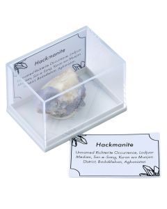 Rough Hackmanite UV, in plastic gift box with ID card, 8.1-20g (1pc)