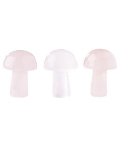 Gemstone Mushroom Rose Quartz (3pcs) NETT