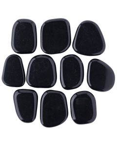 Black Obsidian approx 35-45mm Smoothstone (10pcs) NETT