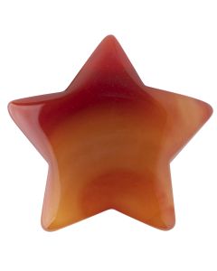 Carnelian 40mm Drilled Star (1pc) NETT