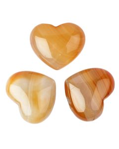 Carnelian Mini Heart Carving 25x30mm (3pcs) NETT