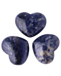 Sodalite Mini Heart Carving 25x30mm (3pcs) NETT