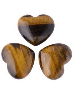 Tiger Eye Mini Heart Carving 25x30mm (3pcs) NETT