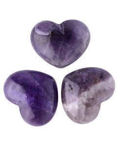 Amethyst Mini Heart Carving 25x30mm (3pcs) NETT