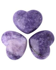 Lepidolite Mini Heart Carving 25x30mm (3pcs) NETT