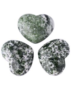 Snake Dragon Jade Mini Heart Carving 25x30mm (3pcs) NETT