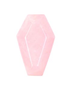 Rose Quartz Mini Coffin Carving 19x30mm (1pc) NETT