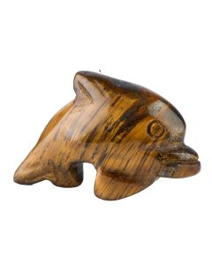 Tiger Eye Dolphin Carving (1pc)