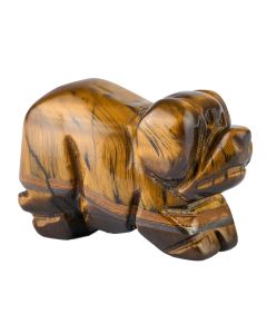 Tiger Eye Pig Carving (1pc)