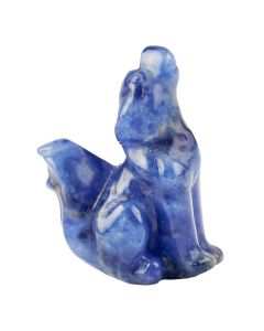 Sodalite Wolf Carving (1pc)
