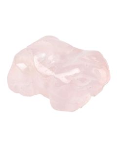 Rose Quartz Frog Carving (1pc)