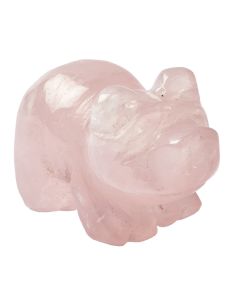 Rose Quartz Pig Carving (1pc)