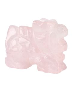 Rose Quartz Dragon Carving (1pc)