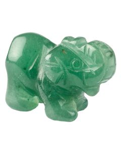 Green Aventurine Elephant Carving (1pc)