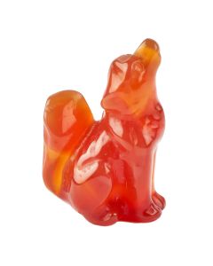 Carnelian Wolf Carving (1pc)