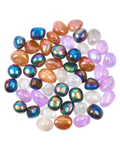 Mixed Aura Tumblestones (50pc)