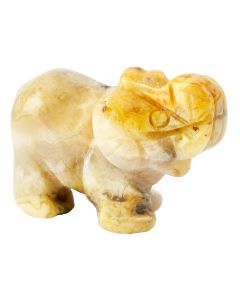 Crazy Lace Agate Elephant Carving (1pc)