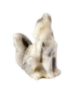 Crazy Lace Agate Wolf Carving (1pc)