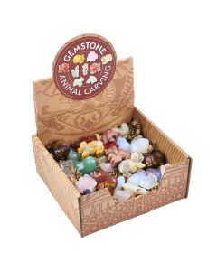 Assorted Mini Gemstone Animal Carvings (30pcs)