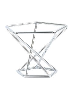 Tall Geometric Metal Sphere Stand Silver (1pc) 