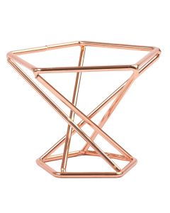 Tall Geometric Metal Sphere Stand Rose Gold (1pc) 