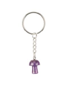 Amethyst Mushroom Keyring (1pc)