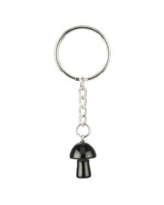 Black Obsidian Mushroom Keyring (1pc)