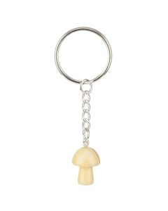 Yellow Calcite Mushroom Keyring (1pc)