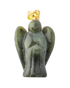 Serpentine Angel Pendant, Gold Plated Bail 20mm (1pc) NETT