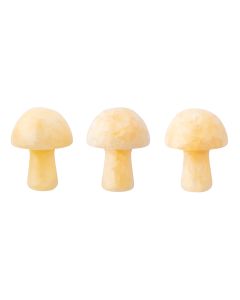 Calcite Yellow Mushroom (3pc) 