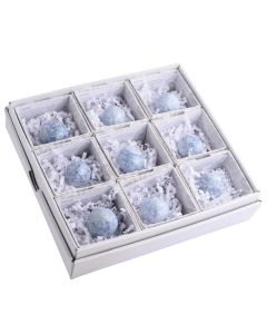 Blue Calcite Bon Bon in Gift Box, Madagascar (9pcs) NETT