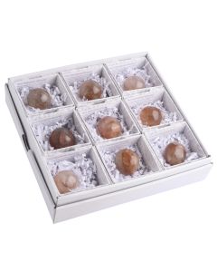 Red Hematoid Tumblestone 30-40mm in Gift Box, Madagascar (9pc) NETT