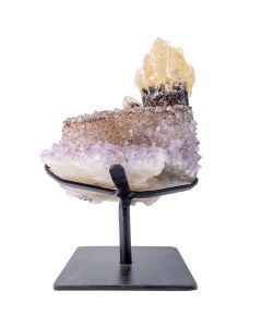 Pink Quartz with Calcite Druzy Display Piece (11x13x20cm, 1.72KG) (1pc) NETT