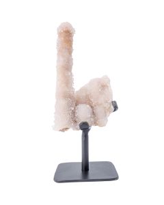 Pink Quartz Druzy Stalagmite Display Piece (5x4x19cm, 0.24KG) (1pc) NETT