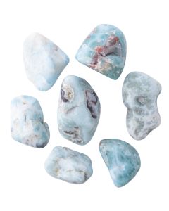 Larimar B Grade Medium Tumblestone 20-30mm, Dominican Republic (50g) NETT