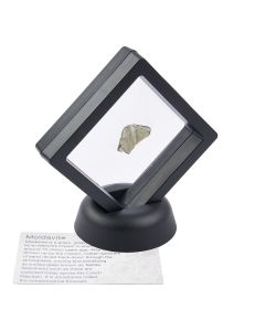 Moldavite in Black 7cm Floating Frame with ID Card (1pc)