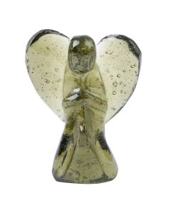 Moldavite Angel Carving 1.1g, Chlum, Czech Republic, (1pc)