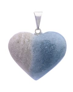 Trolleite Heart Pendant Silver Plated Bail, Brazil (1pc) 