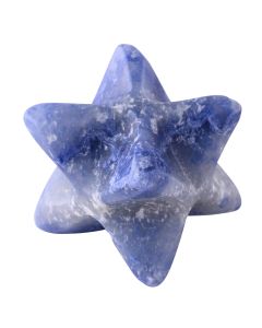 Blue Quartz Merkaba Star Carving, approx 2cm, Brazil (1pc) NETT
