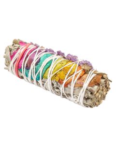 White Sage with Rose Petals Smudge Stick 4" (1pc) NFD