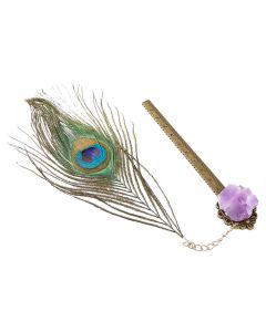 Amethyst & Feather Ruler Bookmark (1pc) NFD