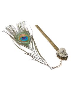 Pyrite & Feather Ruler Bookmark (1pc) NFD