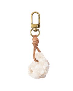 Quartz Cluster Brass Keyring (1pc)