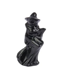 Black Obsidian Witch on Broom, 6cm (1pc) NFD