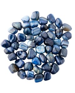 Blue Banded Agate Tumblestone Refill (50pcs) NETT