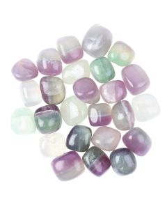 Lilac Fluorite Deluxe Tumblestone Refill China (25pc) Nett