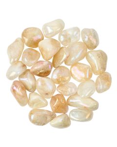 Citrine Aura Tumblestone Refill (25pc) Nett