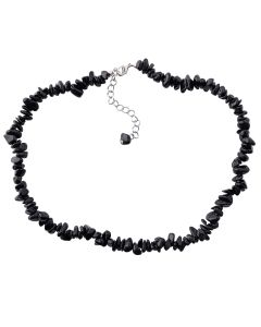 18" Black Obsidian Chip Necklace & Ext Chain (1pc) NETT